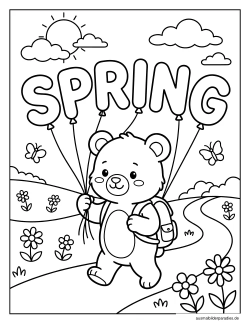 Frühling Ausmalbild 26 - kostenlos zum Ausdrucken