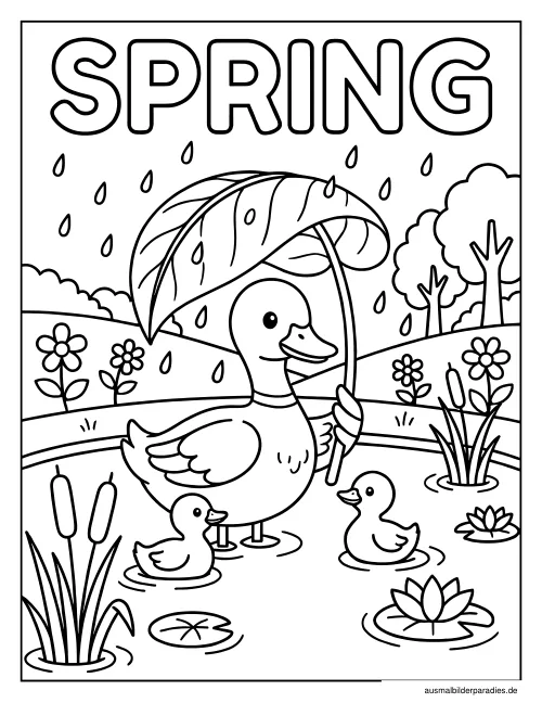 Frühling Ausmalbild 27 - kostenlos zum Ausdrucken