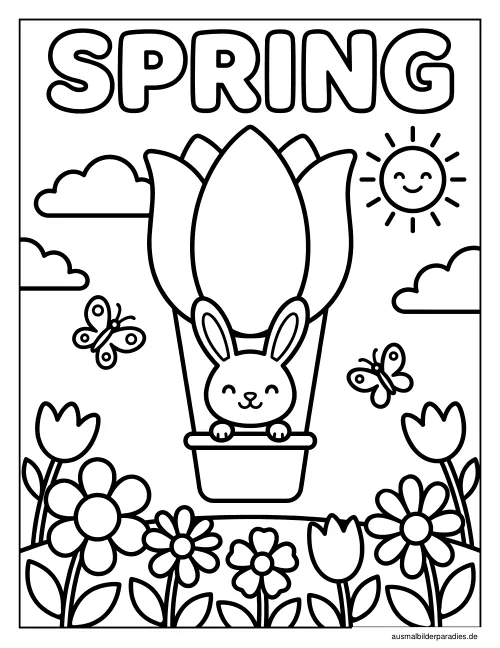 Frühling Ausmalbild 28 - kostenlos zum Ausdrucken