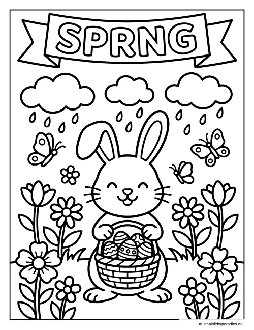 Frühling Ausmalbild 30 - kostenlos zum Ausdrucken