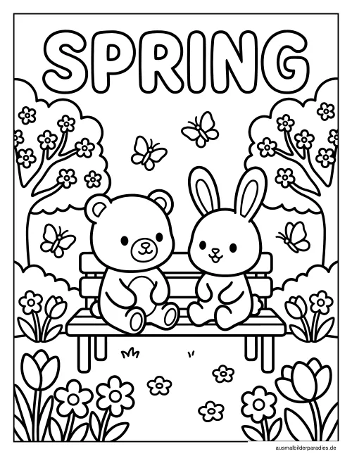 Frühling Ausmalbild 34 - kostenlos zum Ausdrucken