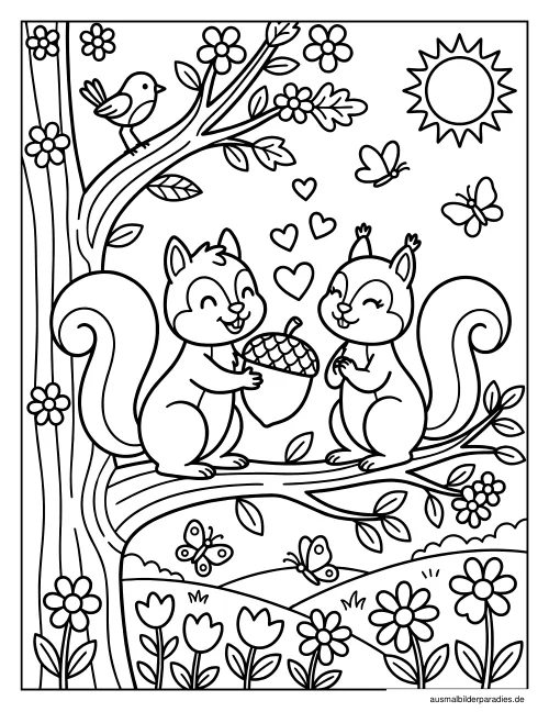 Frühling Ausmalbild 35 - kostenlos zum Ausdrucken