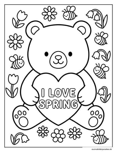 Frühling Ausmalbild 6 - kostenlos zum Ausdrucken