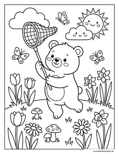 Frühling Ausmalbild 7 - kostenlos zum Ausdrucken
