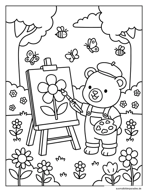 Frühling Ausmalbild 8 - kostenlos zum Ausdrucken