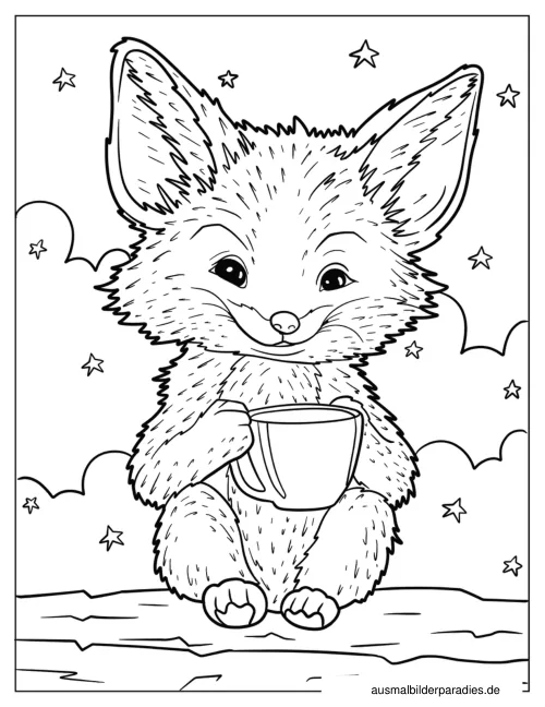Fuchs Ausmalbild 11 - kostenlos zum Ausdrucken