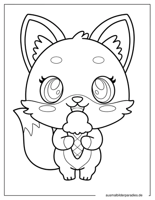 Fuchs Ausmalbild 3 - kostenlos zum Ausdrucken