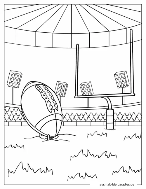 Fußball Ausmalbild 3 - kostenlos zum Ausdrucken