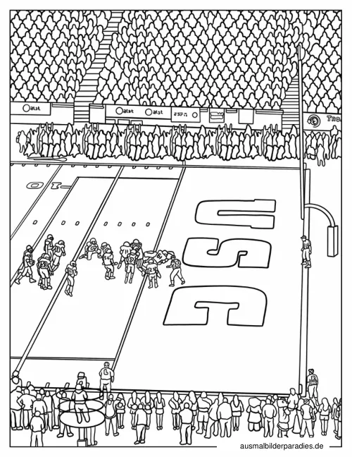 Fußball Ausmalbild 6 - kostenlos zum Ausdrucken