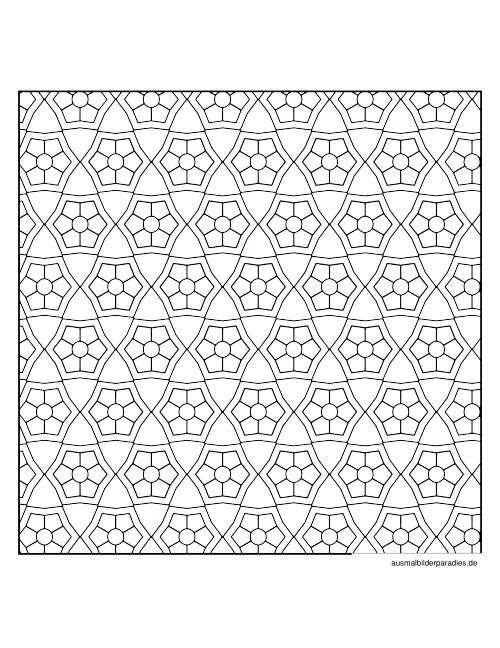 Geometrische Muster Ausmalbild 13 - kostenlos zum Ausdrucken