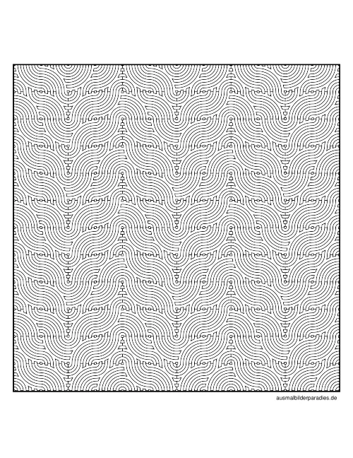 Geometrische Muster Ausmalbild 15 - kostenlos zum Ausdrucken