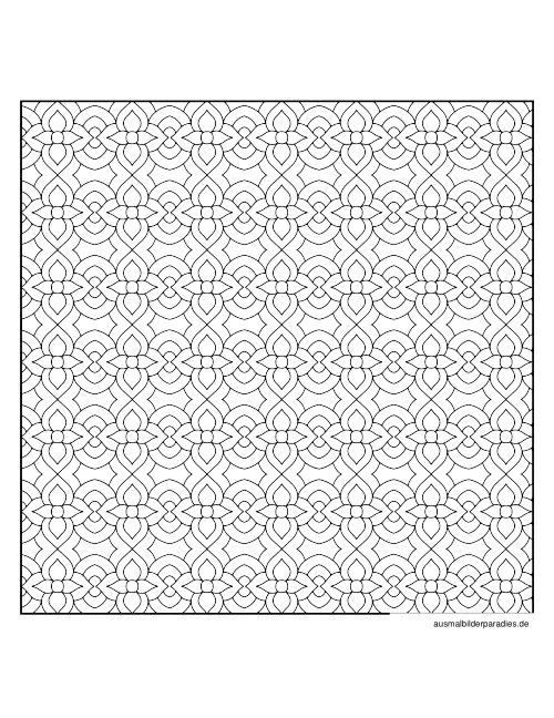 Geometrische Muster Ausmalbild 16 - kostenlos zum Ausdrucken