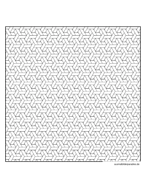 Geometrische Muster Ausmalbild 2 - kostenlos zum Ausdrucken