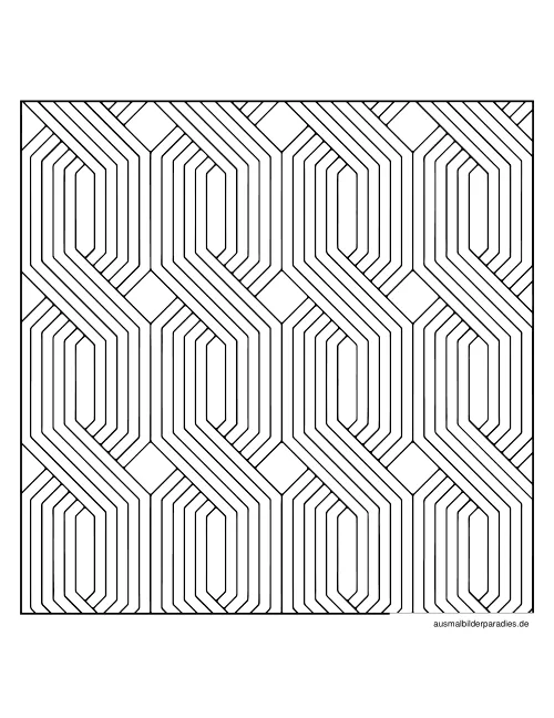 Geometrische Muster Ausmalbild 20 - kostenlos zum Ausdrucken