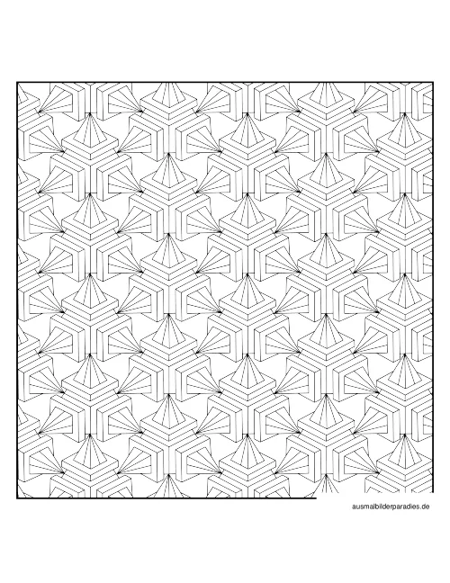 Geometrische Muster Ausmalbild 24 - kostenlos zum Ausdrucken