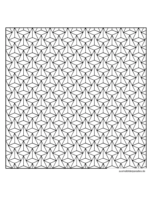 Geometrische Muster Ausmalbild 5 - kostenlos zum Ausdrucken