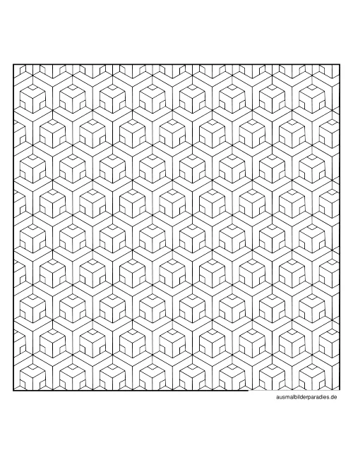 Geometrische Muster Ausmalbild 6 - kostenlos zum Ausdrucken