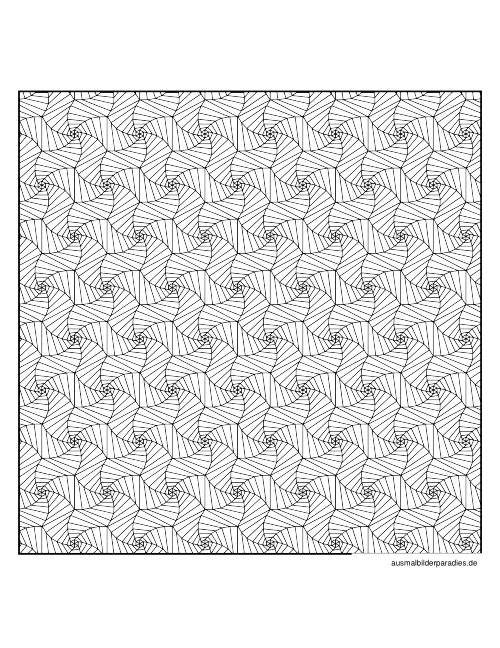 Geometrische Muster Ausmalbild 9 - kostenlos zum Ausdrucken
