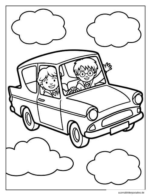 Harry Potter Ausmalbild 16 als Gratis-PDF Harry Potter Ausmalbild 16 - kostenlos zum Ausdrucken