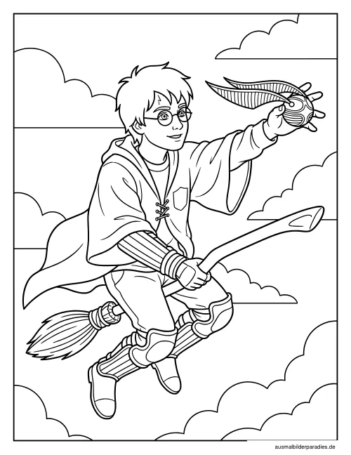Harry Potter Ausmalbild 17 als Gratis-PDF Harry Potter Ausmalbild 17 - kostenlos zum Ausdrucken