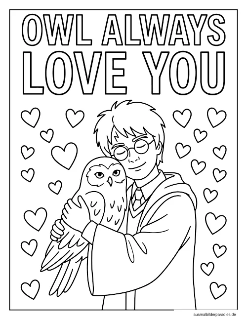 Harry Potter Ausmalbild 18 als Gratis-PDF Harry Potter Ausmalbild 18 - kostenlos zum Ausdrucken