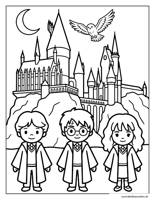 Harry Potter Ausmalbild 20 als Gratis-PDF Harry Potter Ausmalbild 20 - kostenlos zum Ausdrucken