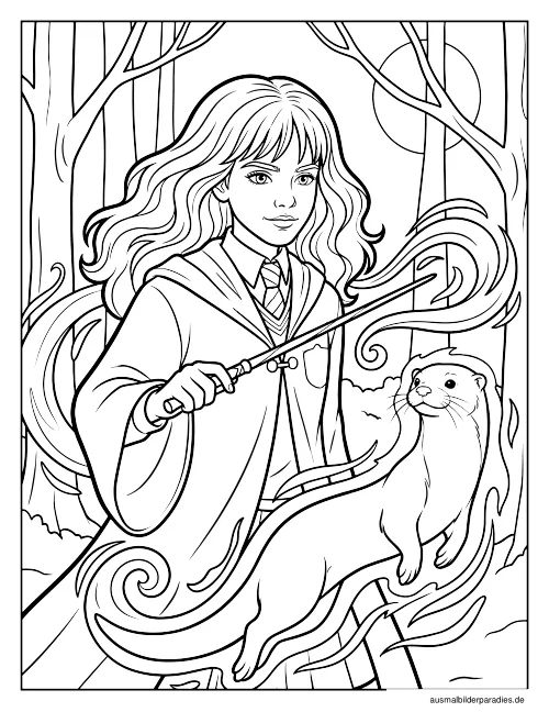 Harry Potter Ausmalbild 23 als Gratis-PDF Harry Potter Ausmalbild 23 - kostenlos zum Ausdrucken