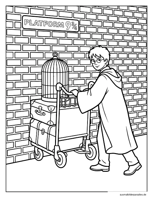 Harry Potter Ausmalbild 27 als Gratis-PDF Harry Potter Ausmalbild 27 - kostenlos zum Ausdrucken