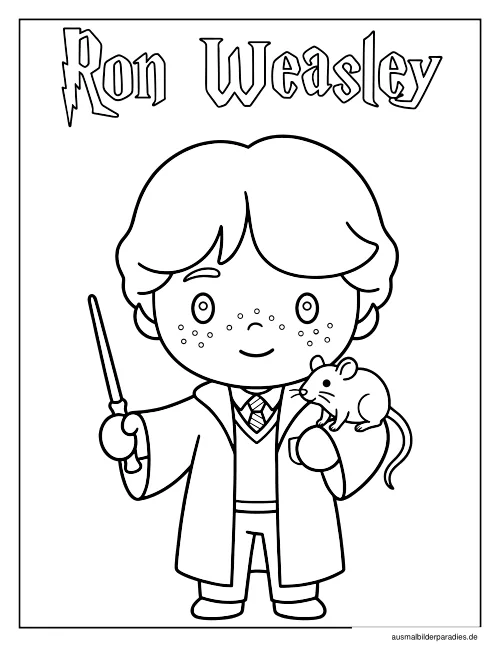 Harry Potter Ausmalbild 3 als Gratis-PDF Harry Potter Ausmalbild 3 - kostenlos zum Ausdrucken