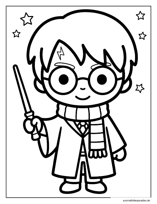 Harry Potter Ausmalbild 30 als Gratis-PDF Harry Potter Ausmalbild 30 - kostenlos zum Ausdrucken