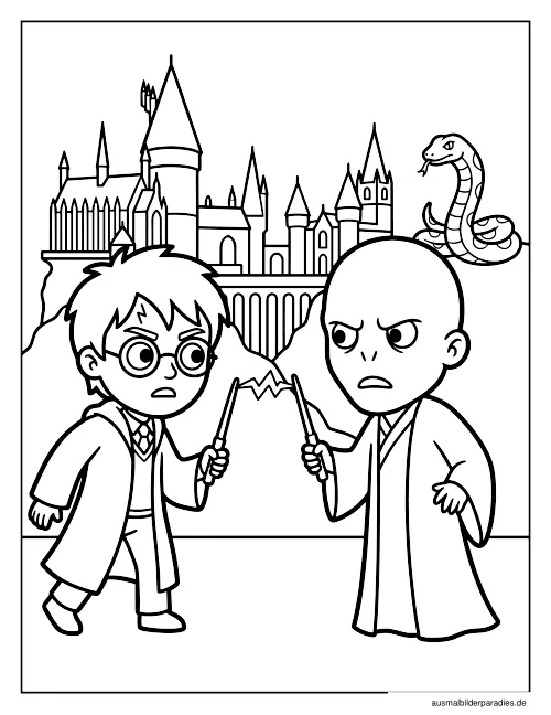 Harry Potter Ausmalbild 34 als Gratis-PDF Harry Potter Ausmalbild 34 - kostenlos zum Ausdrucken