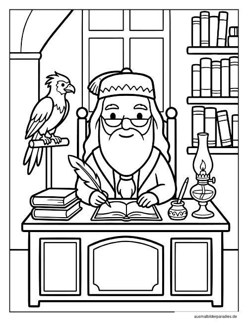 Harry Potter Ausmalbild 5 als Gratis-PDF Harry Potter Ausmalbild 5 - kostenlos zum Ausdrucken