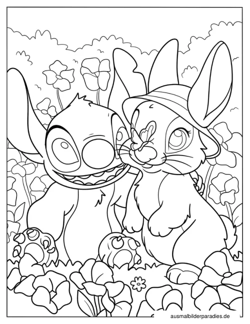 Hase Ausmalbild 18 - kostenlos zum Ausdrucken