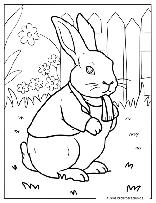 Hase Ausmalbild 35 - kostenlos zum Ausdrucken