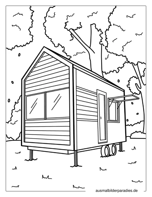 Haus Ausmalbild 32 - kostenlos zum Ausdrucken
