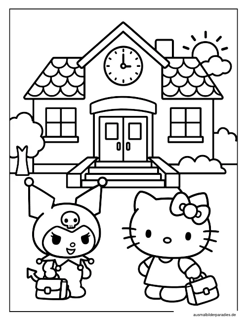 Hello Kitty Ausmalbild 20 - kostenlos zum Ausdrucken
