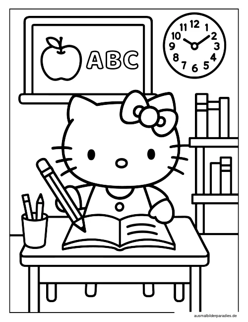 Hello Kitty Ausmalbild 28 - kostenlos zum Ausdrucken