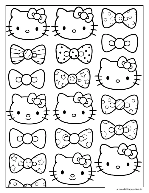 Hello Kitty Ausmalbild 35 - kostenlos zum Ausdrucken