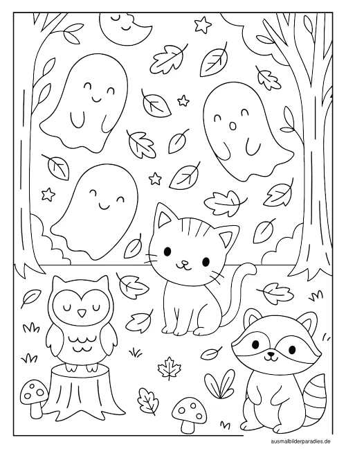 Herbst Ausmalbild 13 als Gratis-PDF Herbst Ausmalbild 13 - kostenlos zum Ausdrucken