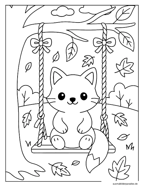 Herbst Ausmalbild 14 als Gratis-PDF Herbst Ausmalbild 14 - kostenlos zum Ausdrucken
