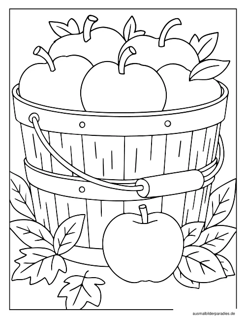 Herbst Ausmalbild 2 als Gratis-PDF Herbst Ausmalbild 2 - kostenlos zum Ausdrucken