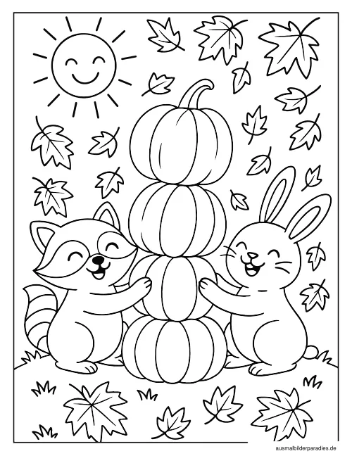 Herbst Ausmalbild 29 als Gratis-PDF Herbst Ausmalbild 29 - kostenlos zum Ausdrucken