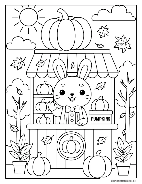 Herbst Ausmalbild 30 als Gratis-PDF Herbst Ausmalbild 30 - kostenlos zum Ausdrucken