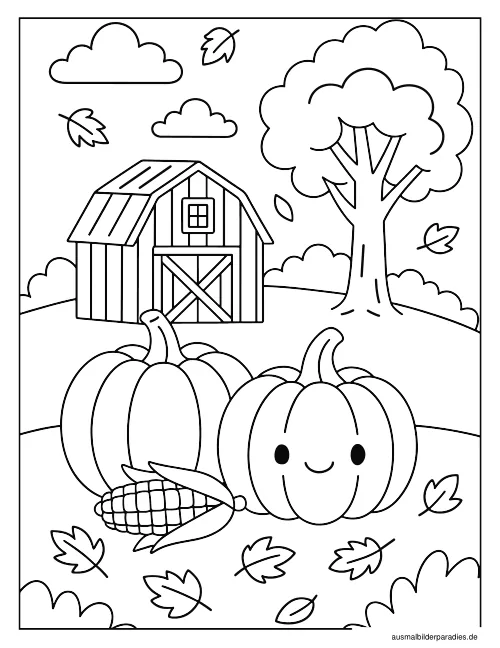 Herbst Ausmalbild 31 als Gratis-PDF Herbst Ausmalbild 31 - kostenlos zum Ausdrucken