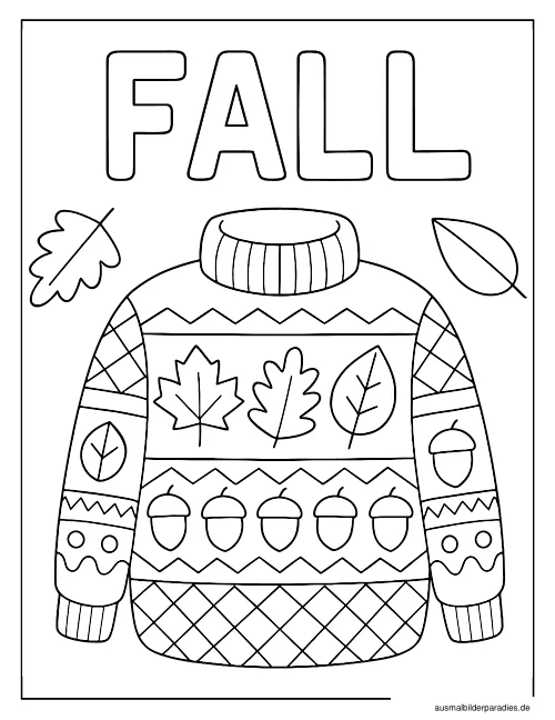 Herbst Ausmalbild 34 als Gratis-PDF Herbst Ausmalbild 34 - kostenlos zum Ausdrucken