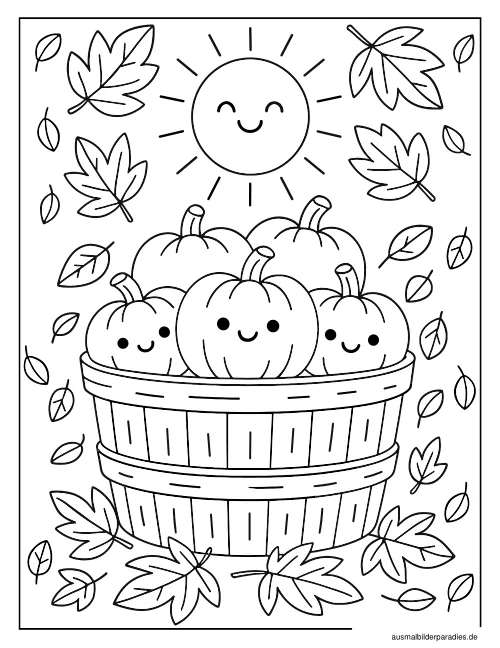 Herbst Ausmalbild 35 als Gratis-PDF Herbst Ausmalbild 35 - kostenlos zum Ausdrucken