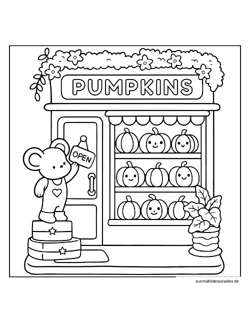 Herbst Ausmalbild 4 als Gratis-PDF Herbst Ausmalbild 4 - kostenlos zum Ausdrucken