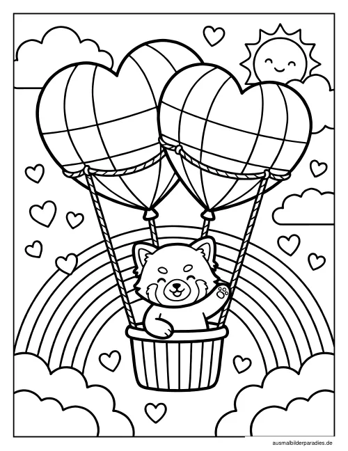 Herz Ausmalbild 2 als Gratis-PDF Herz Ausmalbild 2 - kostenlos zum Ausdrucken