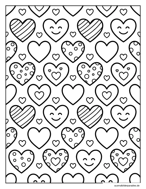 Herz Ausmalbild 28 als Gratis-PDF Herz Ausmalbild 28 - kostenlos zum Ausdrucken