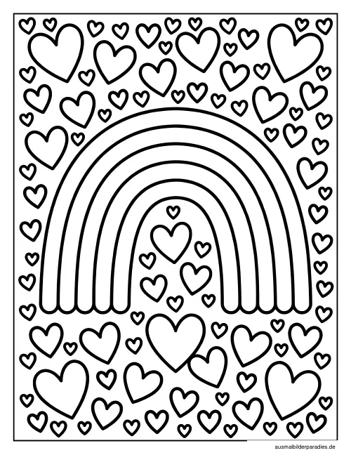 Herz Ausmalbild 29 als Gratis-PDF Herz Ausmalbild 29 - kostenlos zum Ausdrucken